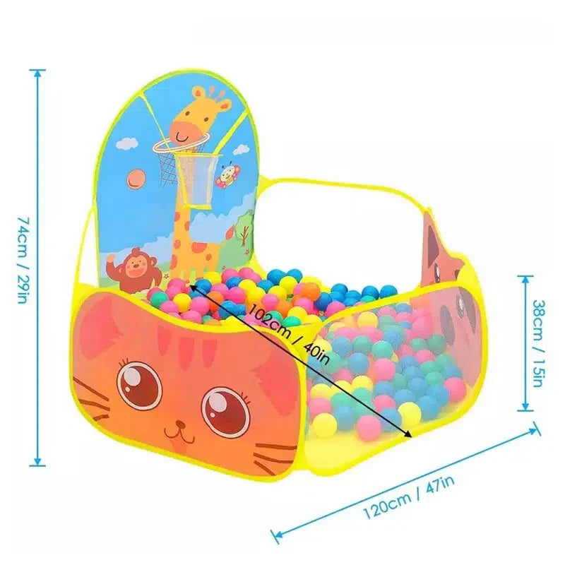 1.2M Ball Pool with Basket Children Toy Indoor Playpen Tent